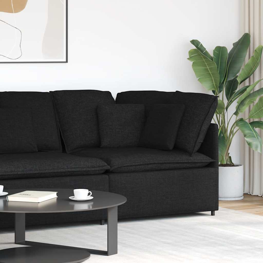 modulsofa hjørnemodul med hynder 100 cm sort