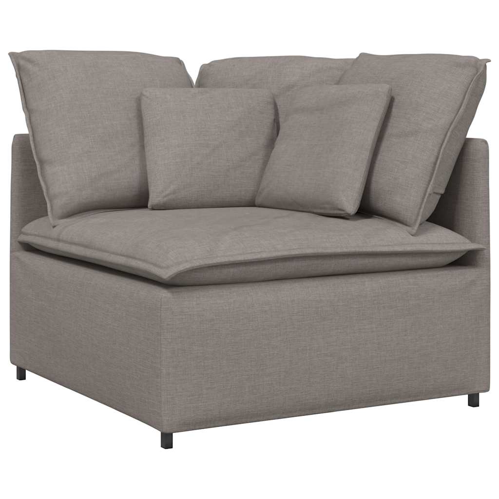 modulsofa hjørnemodul med hynder 100 cm gråbrun