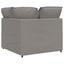 modulsofa hjørnemodul med hynder 100 cm gråbrun