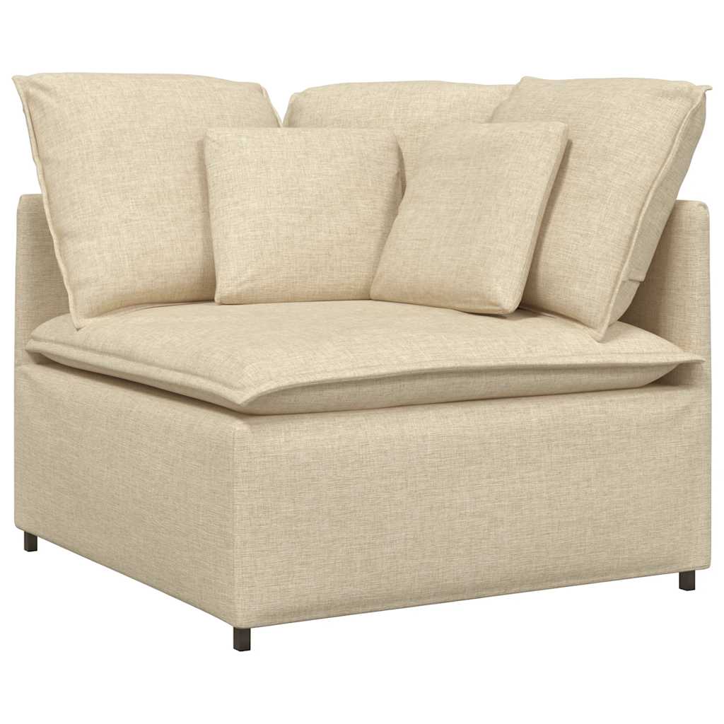 modulsofa hjørnemodul med hynder 100 cm cremefarvet