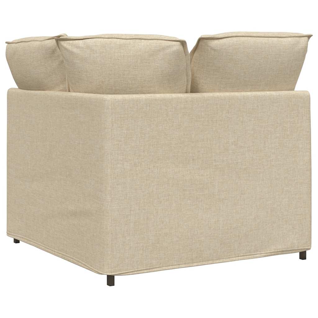 modulsofa hjørnemodul med hynder 100 cm cremefarvet