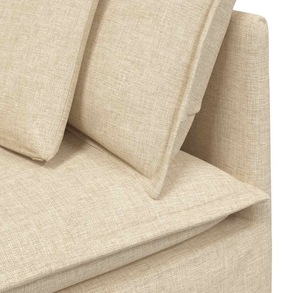modulsofa hjørnemodul med hynder 100 cm cremefarvet