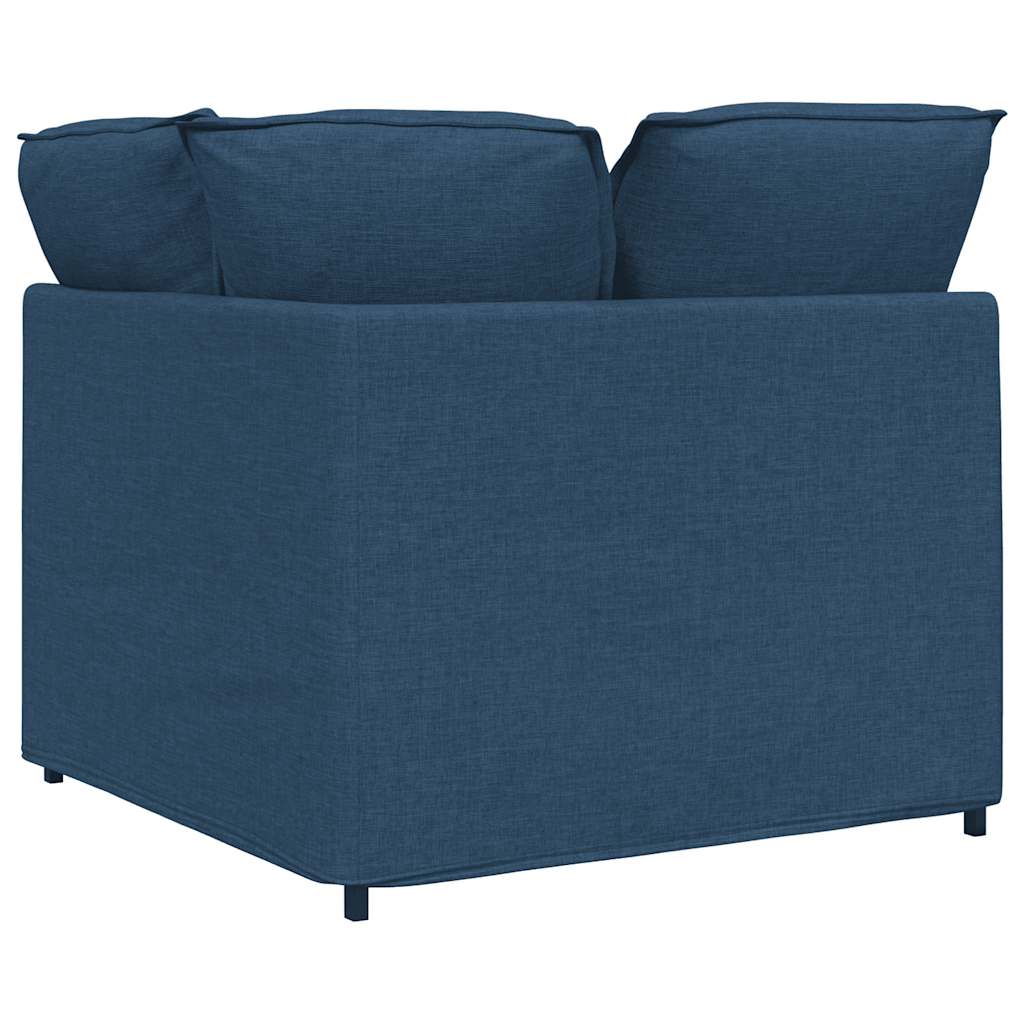 modulsofa hjørnemodul med hynder 100 cm blå
