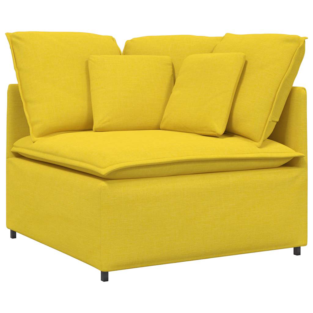 modulsofa hjørnemodul med hynder 100 cm lysegul