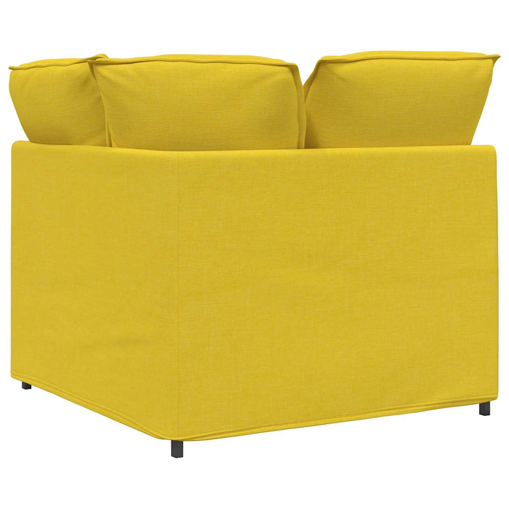 modulsofa hjørnemodul med hynder 100 cm lysegul