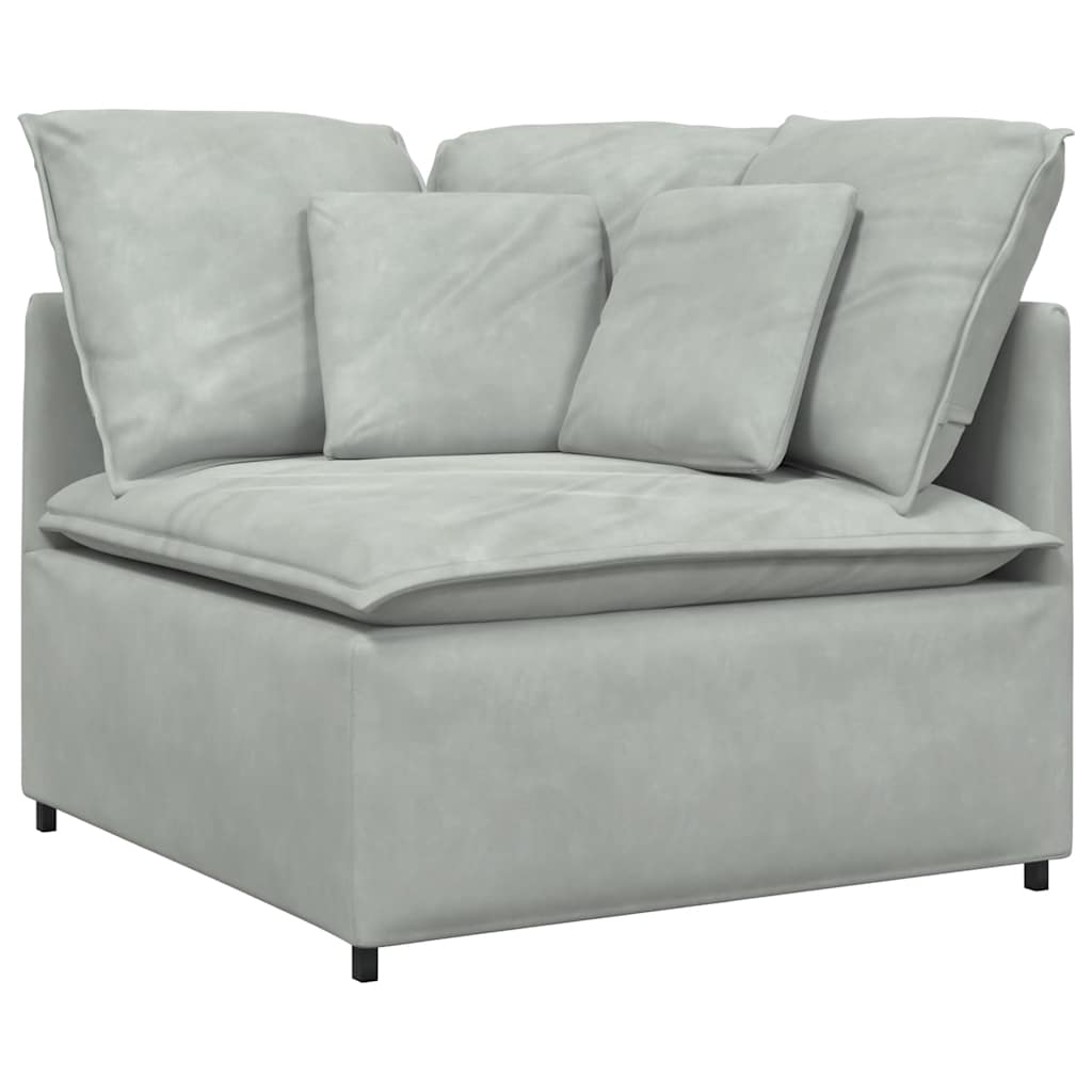 modulsofa hjørnemodul med hynder 100 cm lysegrå