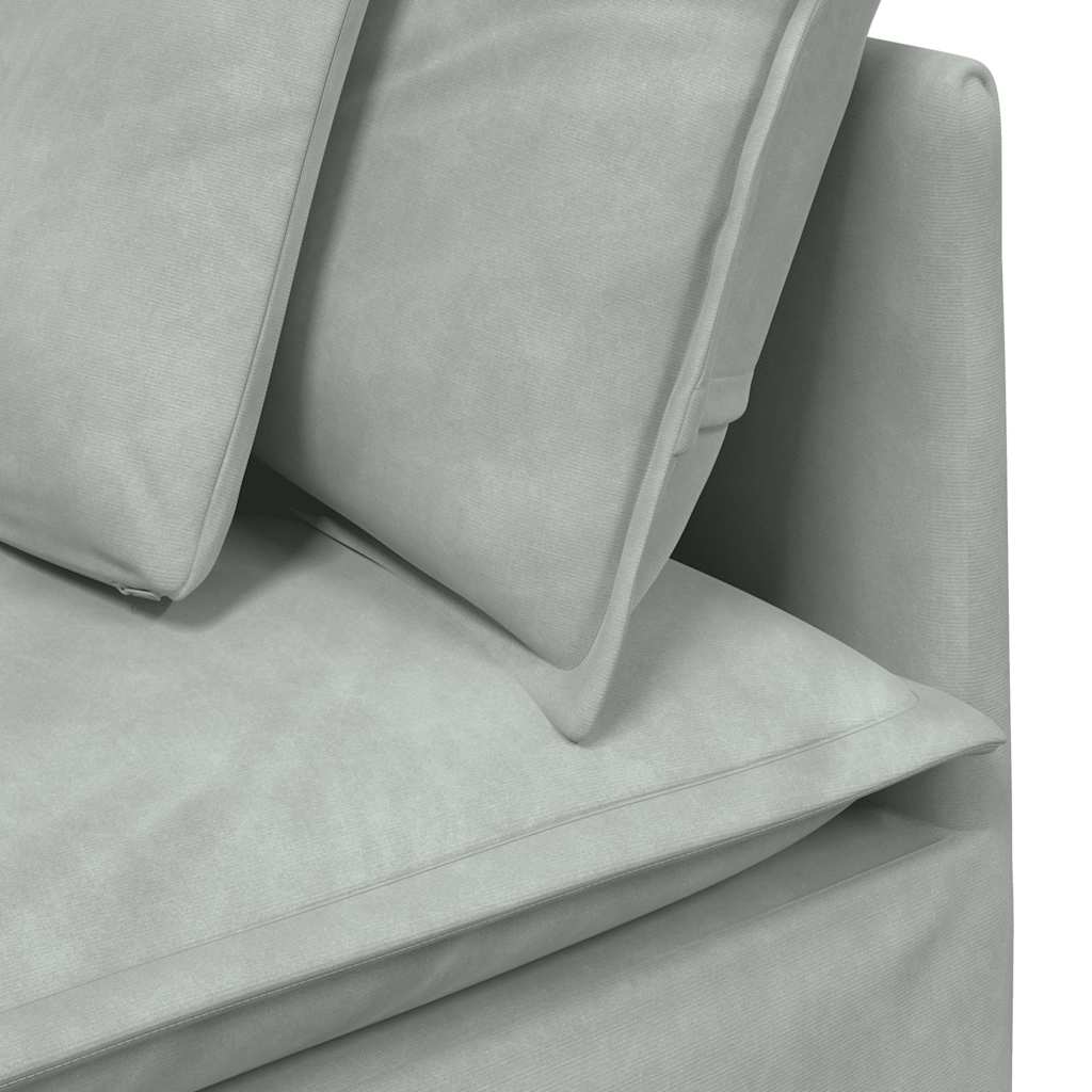 modulsofa hjørnemodul med hynder 100 cm lysegrå