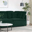 modulsofa hjørnemodul med hynder 100 cm mørkegrøn