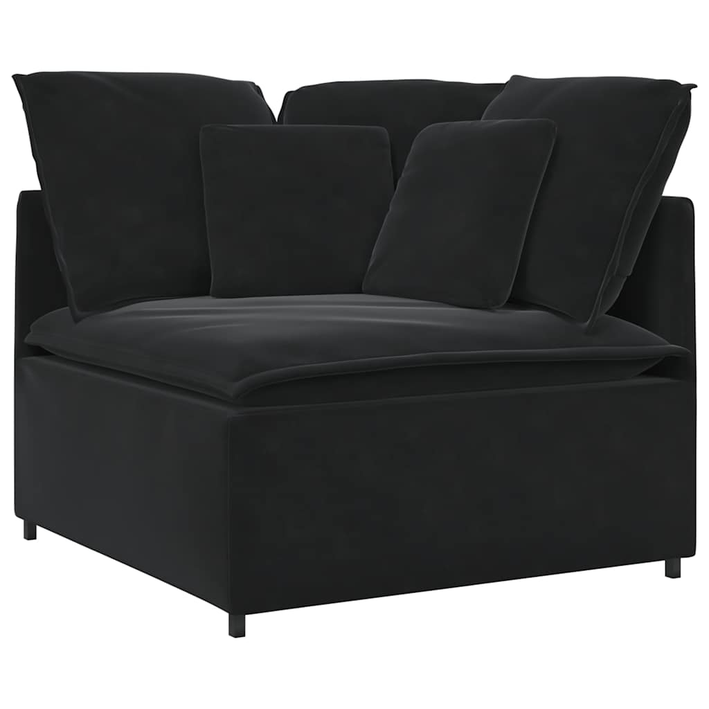 modulsofa hjørnemodul med hynder 100 cm sort