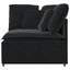modulsofa hjørnemodul med hynder 100 cm sort