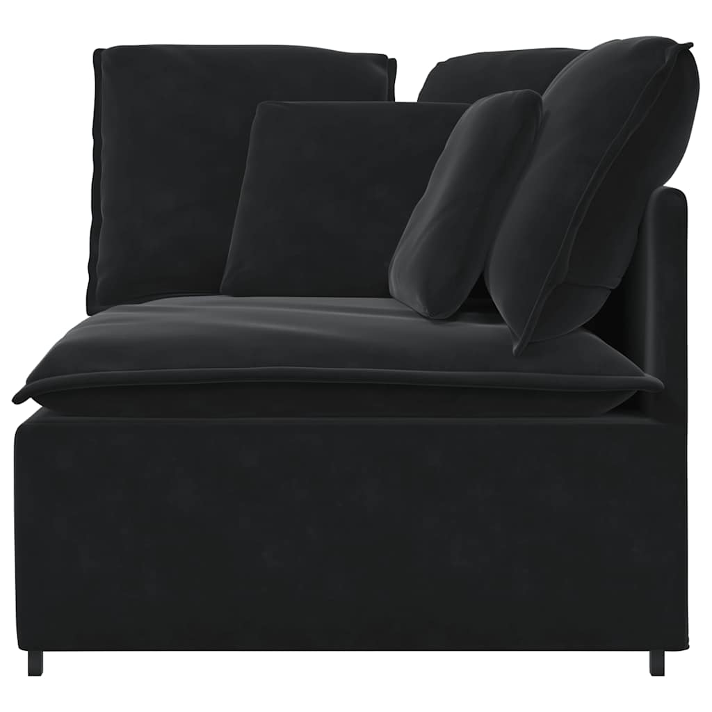 modulsofa hjørnemodul med hynder 100 cm sort