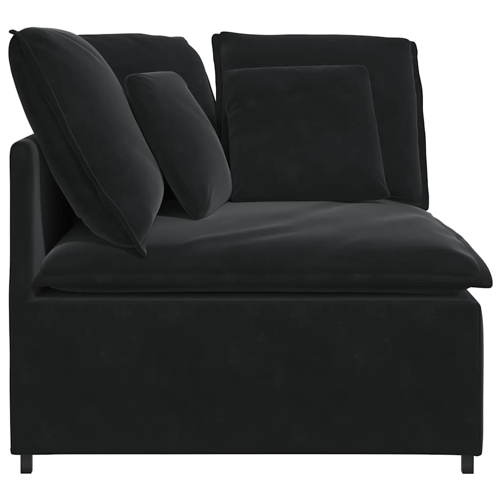 modulsofa hjørnemodul med hynder 100 cm sort