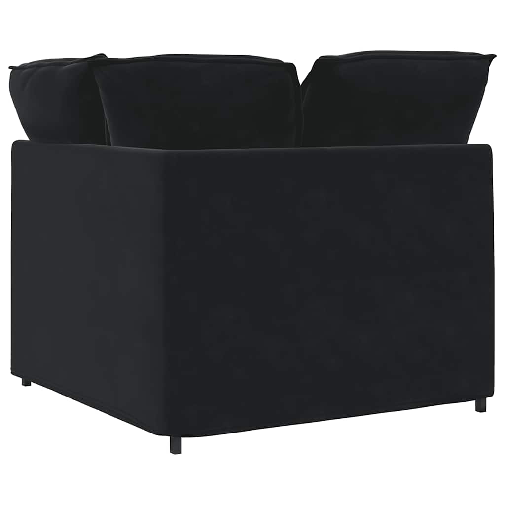 modulsofa hjørnemodul med hynder 100 cm sort