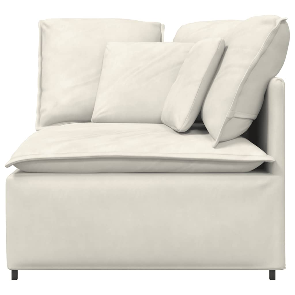 modulsofa hjørnemodul med hynder 100 cm cremefarvet