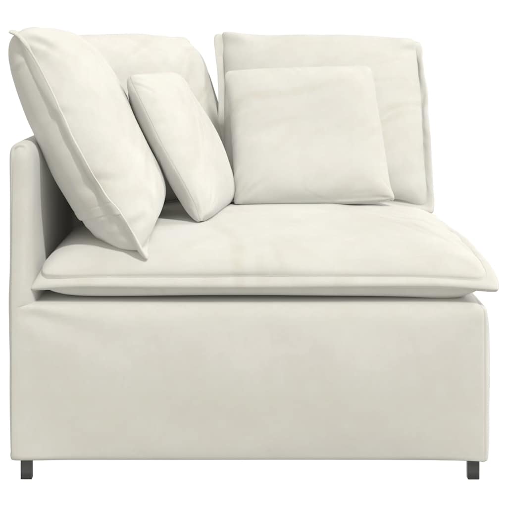 modulsofa hjørnemodul med hynder 100 cm cremefarvet