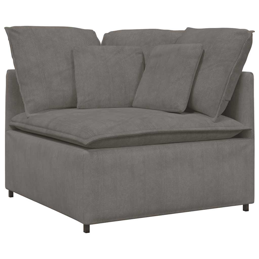 modulsofa hjørnemodul med hynder 100 cm lysegrå
