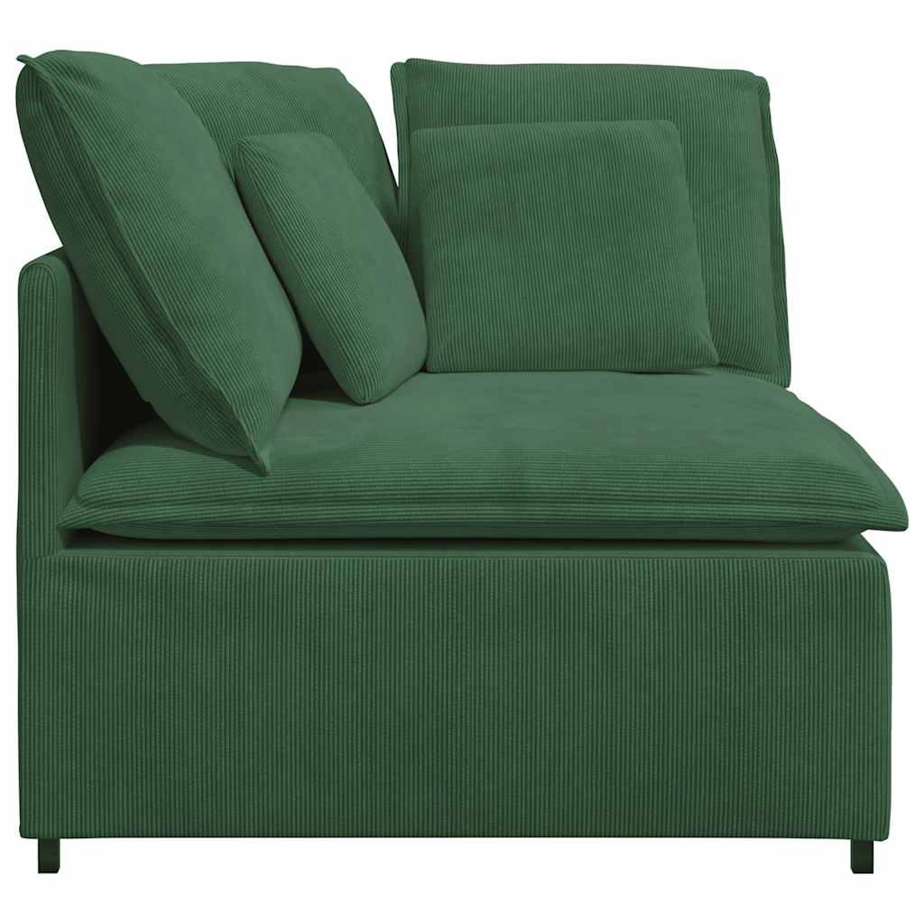 modulsofa hjørnemodul med hynder 100 cm mørkegrøn