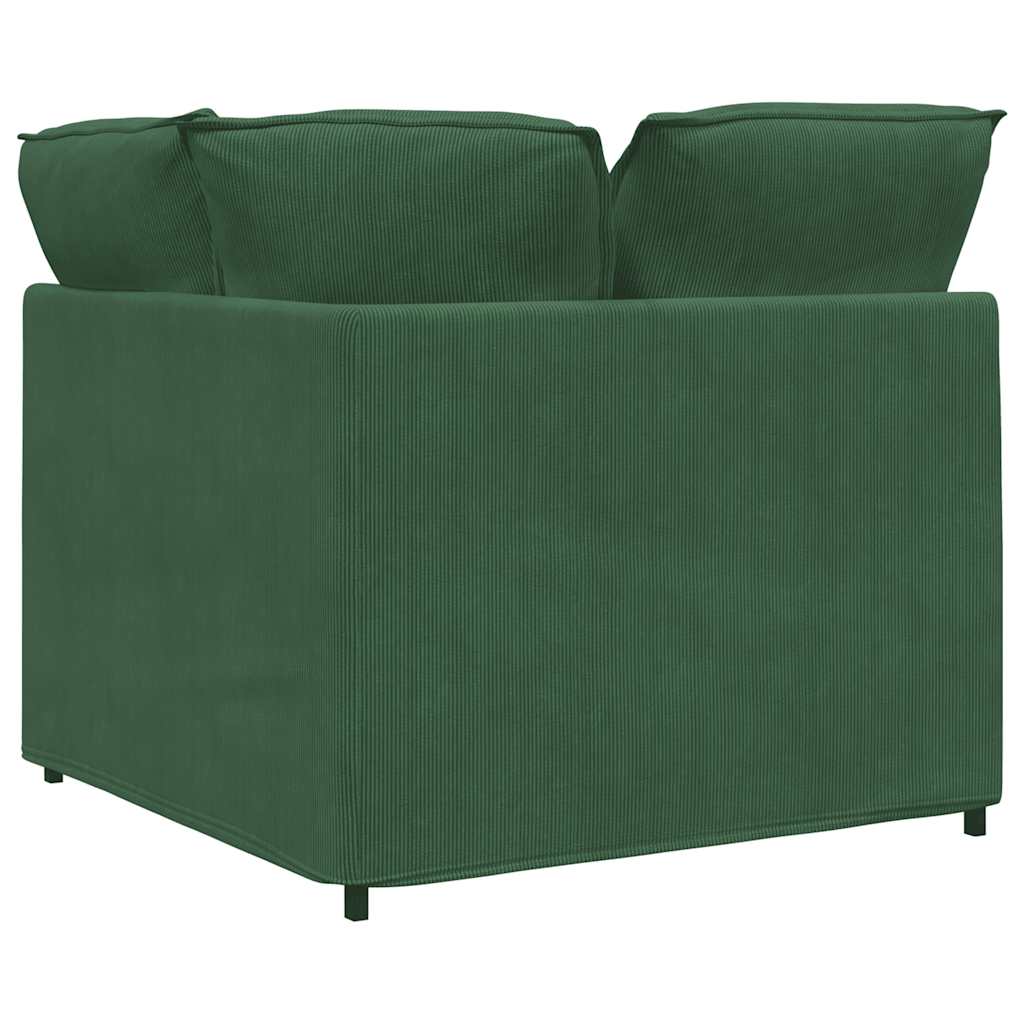 modulsofa hjørnemodul med hynder 100 cm mørkegrøn