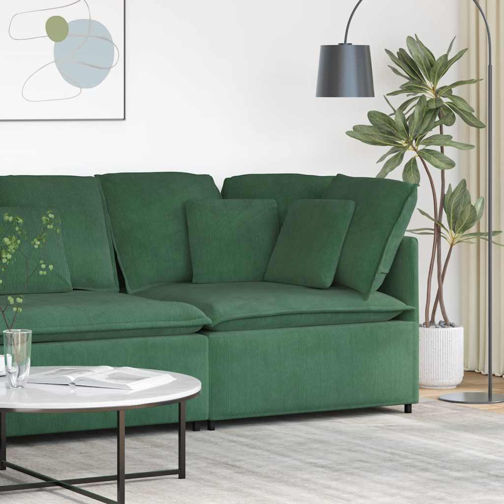 modulsofa hjørnemodul med hynder 100 cm mørkegrøn