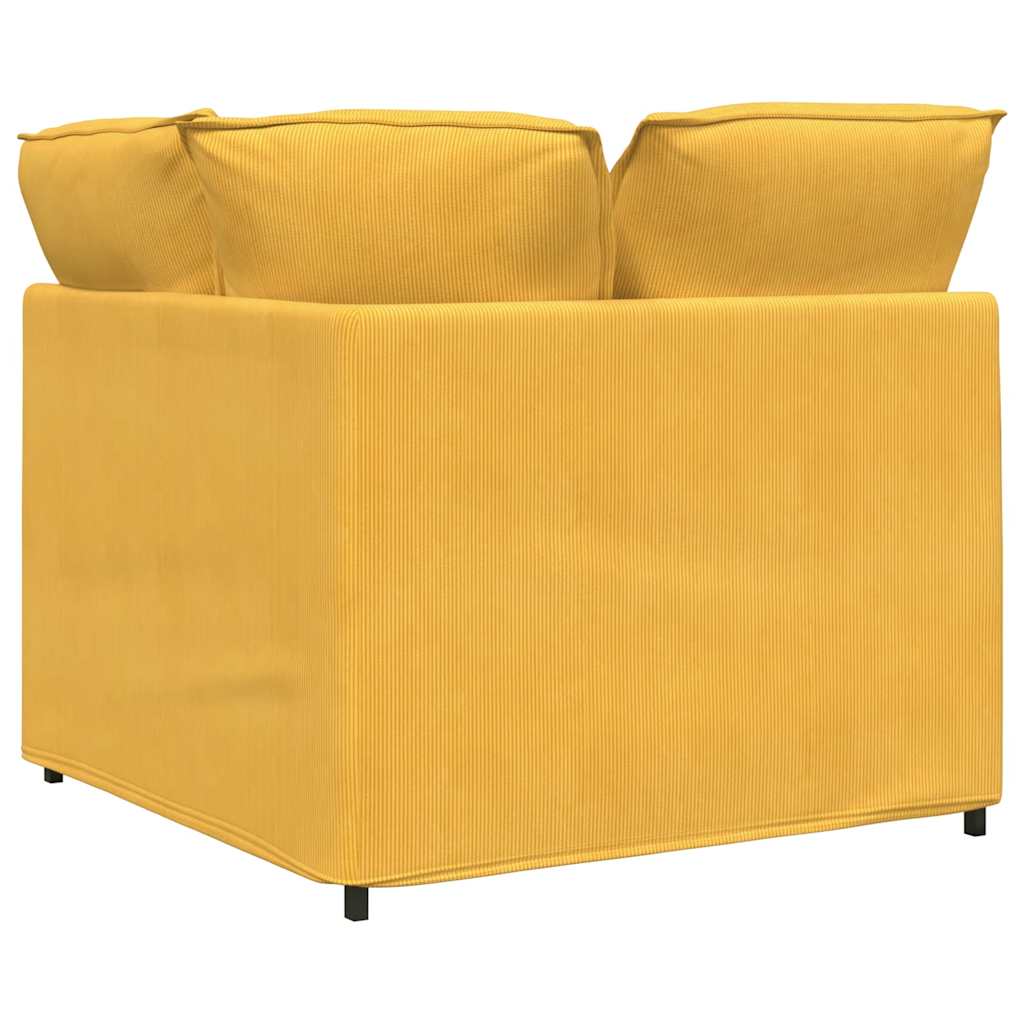 modulsofa hjørnemodul med hynder 100 cm lysegul