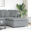 modulær sofa fodskammel lysegrå 100x100x48 cm