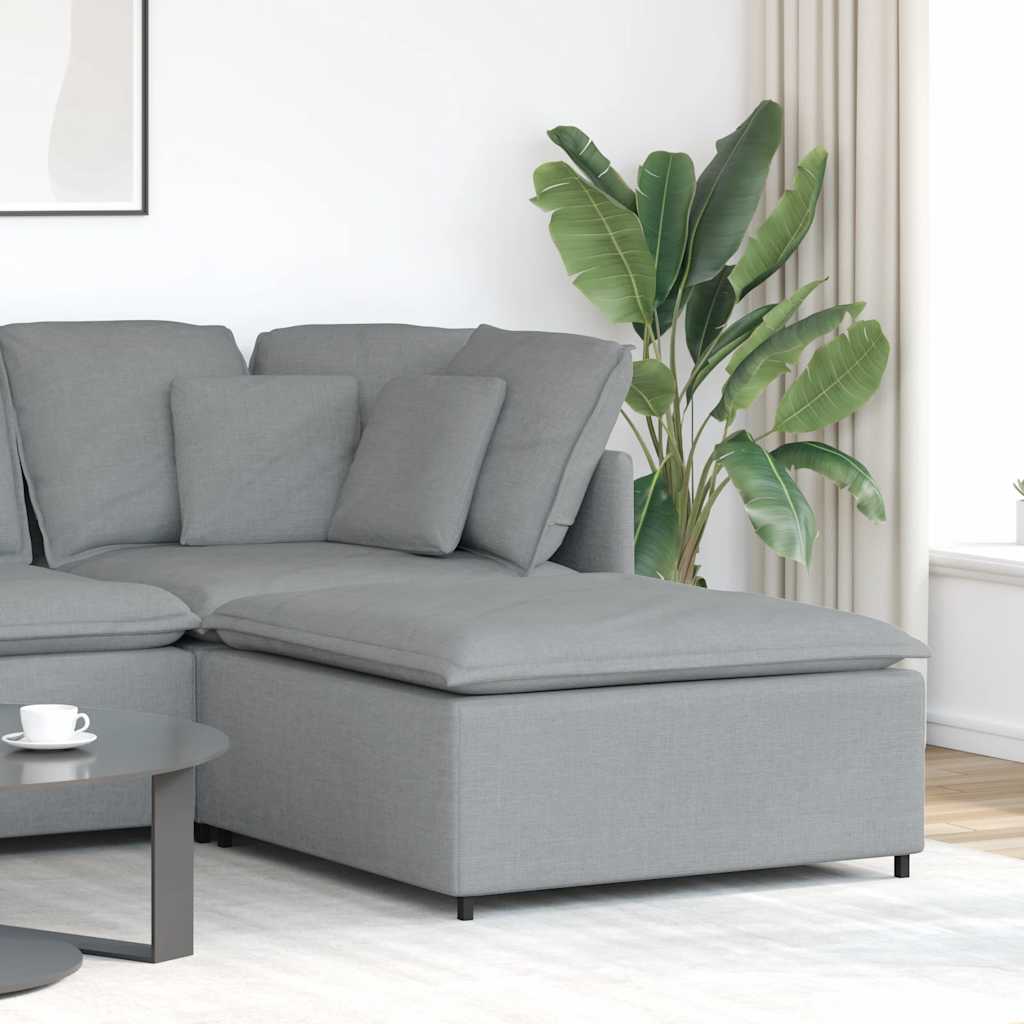 modulær sofa fodskammel lysegrå 100x100x48 cm