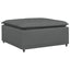 modulær sofa fodskammel modul mørkegrå 100x100x48 cm