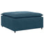 modulær sofa fodskammel modul 100x100x48 cm blå