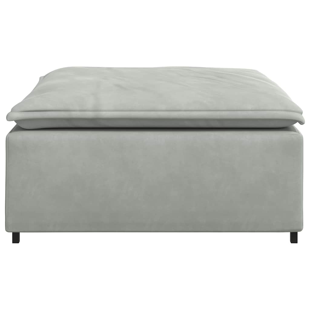 modulær sofa fodskammel modul 100x100x48 cm lysegrå