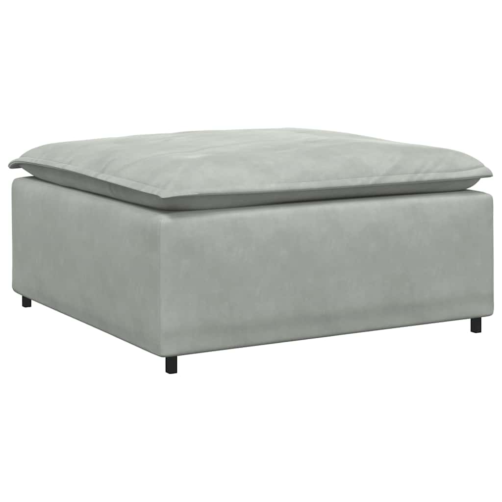 modulær sofa fodskammel modul 100x100x48 cm lysegrå