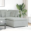 modulær sofa fodskammel modul 100x100x48 cm lysegrå