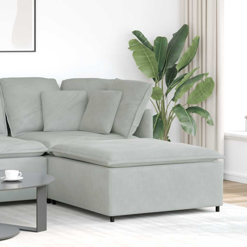 modulær sofa fodskammel modul 100x100x48 cm lysegrå