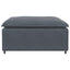 modulær sofa fodskammel modul 100x100x48 cm mørkegrå
