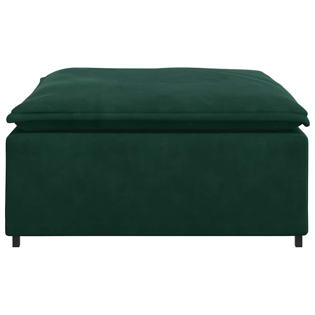 modulær sofa fodskammel modul 100x100x48 cm mørkegrøn