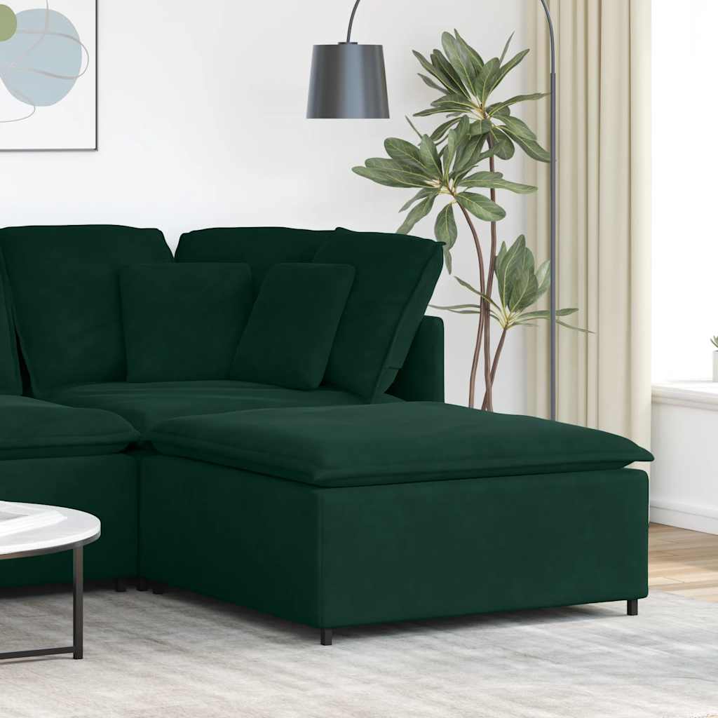 modulær sofa fodskammel modul 100x100x48 cm mørkegrøn