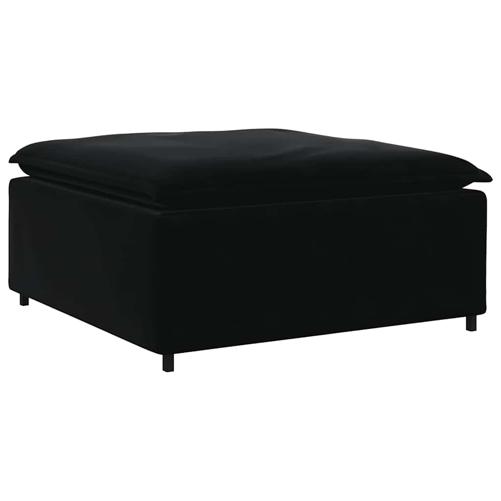 modulær sofa fodskammel modul 100x100x48 cm sort