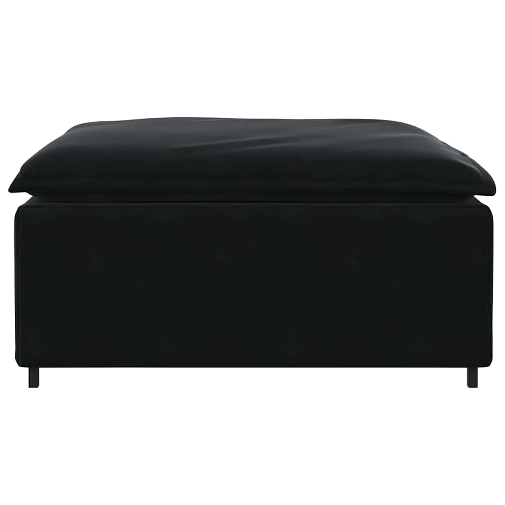 modulær sofa fodskammel modul 100x100x48 cm sort