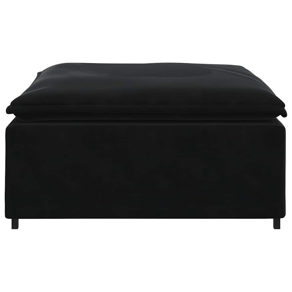 modulær sofa fodskammel modul 100x100x48 cm sort