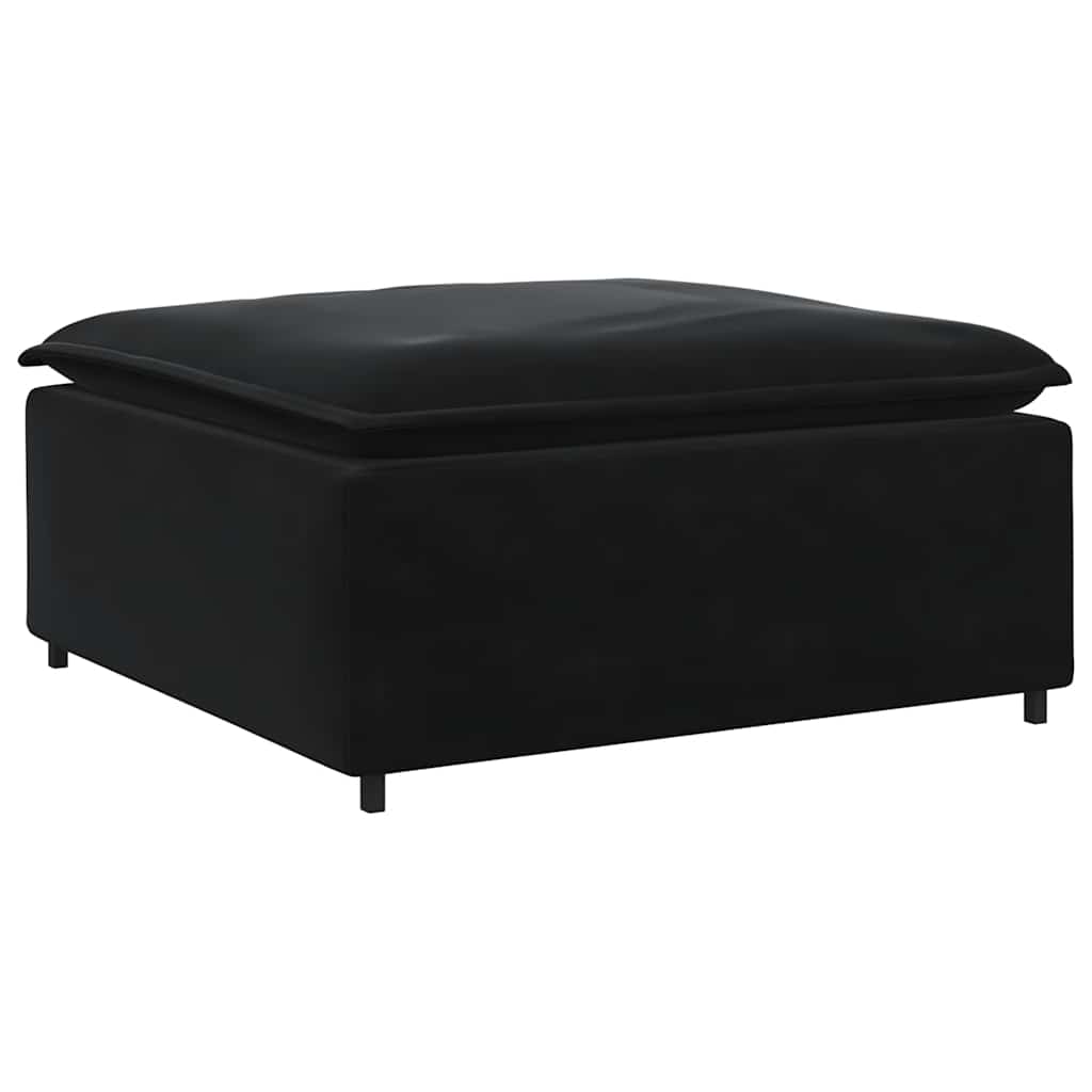 modulær sofa fodskammel modul 100x100x48 cm sort