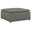 modulær sofa fodskammel modul 100x100x48 cm lysegrå
