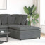 modulær sofa fodskammel modul 100x100x48 cm mørkegrå