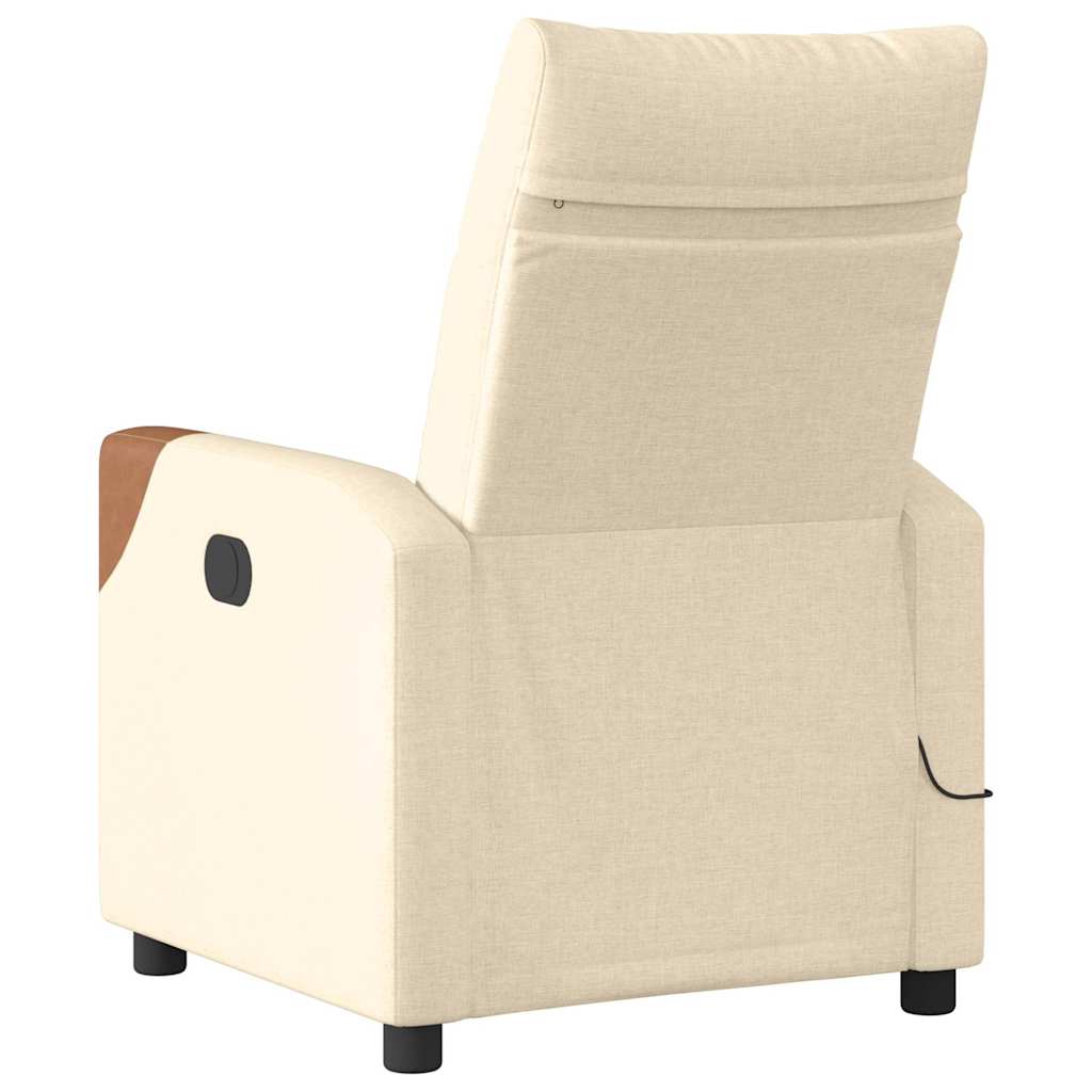 massagestol stof cremefarvet