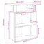 receptionsdisk hvid 100x40x104 cm konstrueret træ