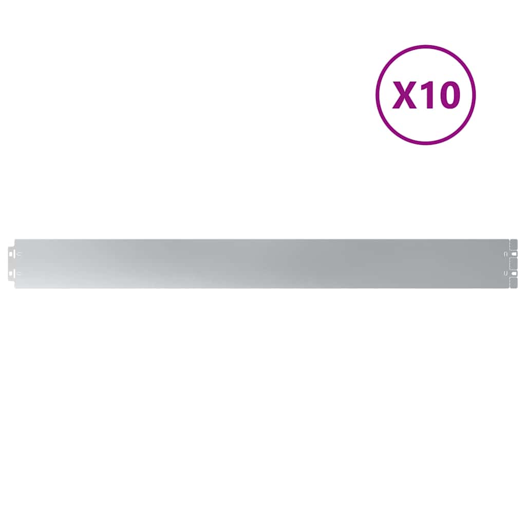 plænekanter 10 stk. 10x103 cm galvaniseret stål
