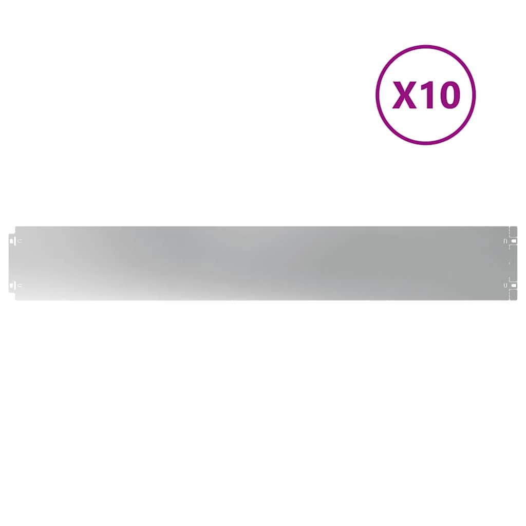plænekanter 10 stk. 15x103 cm galvaniseret stål