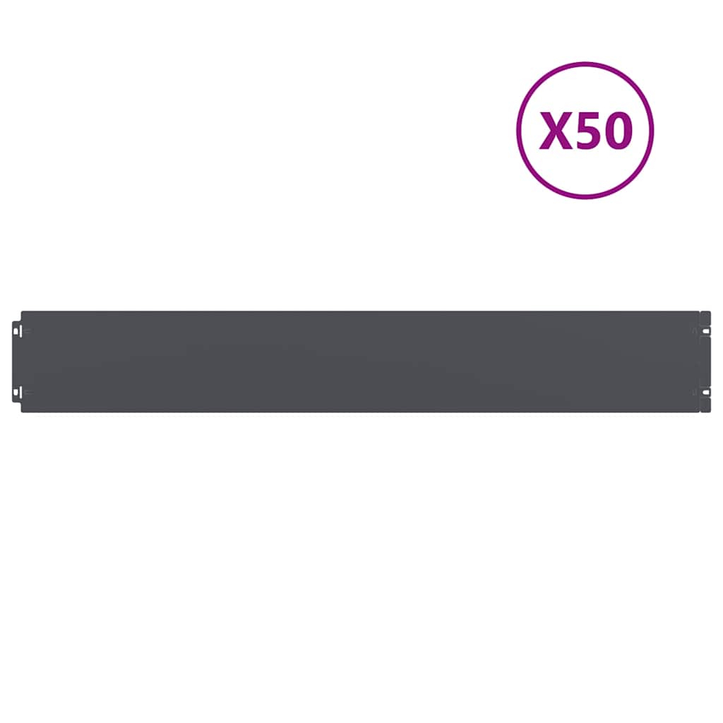 plænekanter 50 stk. 15x103 cm koldvalset stål antracit