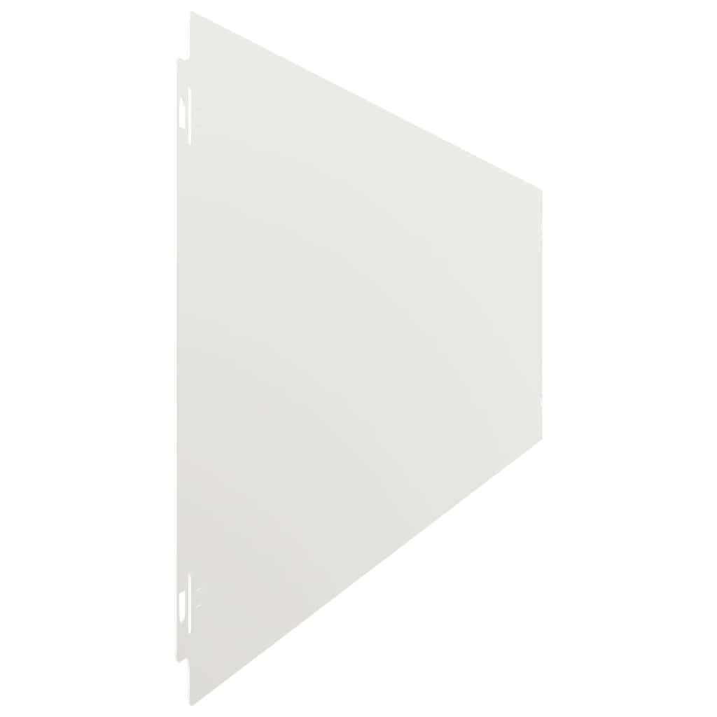 plænekanter 10 stk. 20x103 cm koldvalset stål hvid
