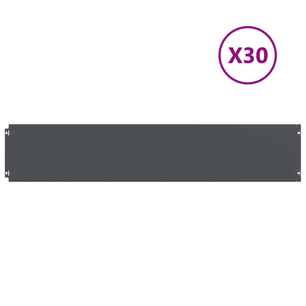 plænekanter 30 stk. 20x103 cm koldvalset stål antracit
