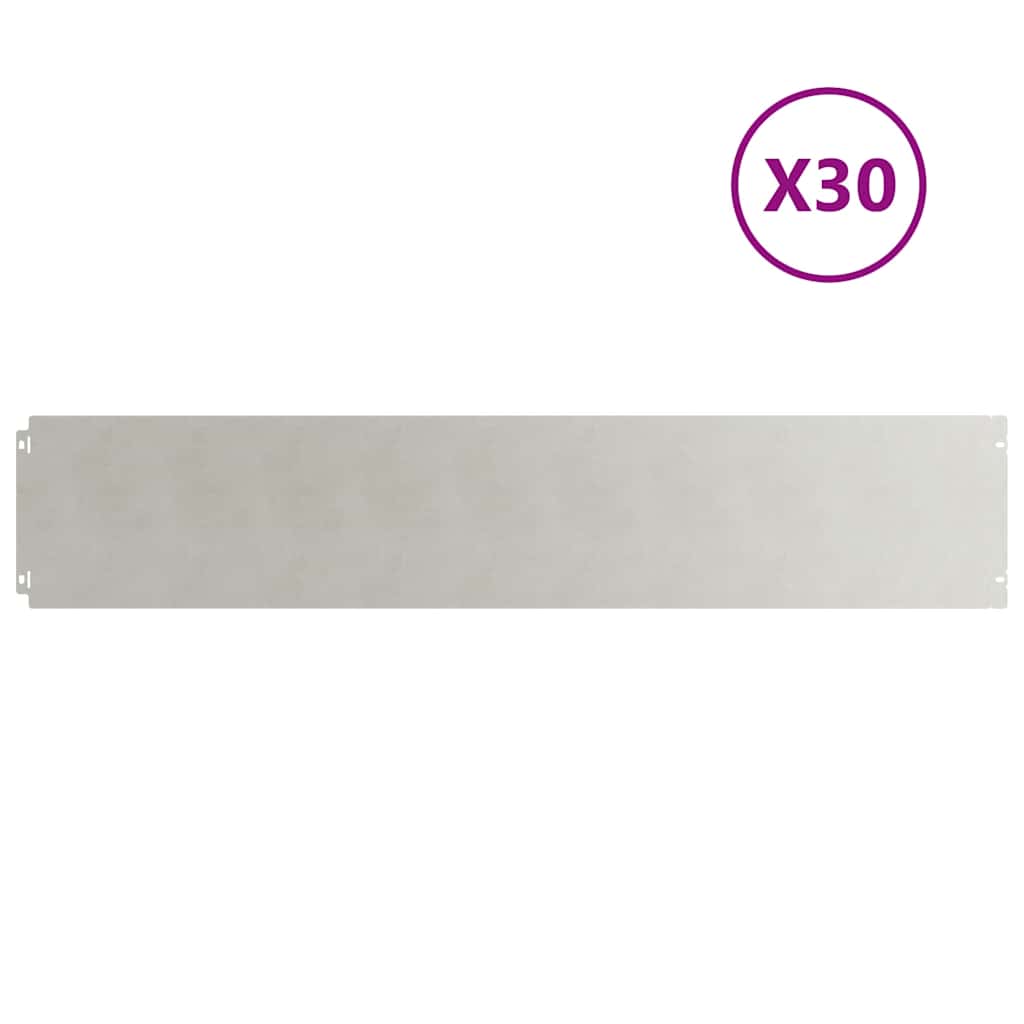 plænekanter 30 stk. 20x103 cm rustfrit stål