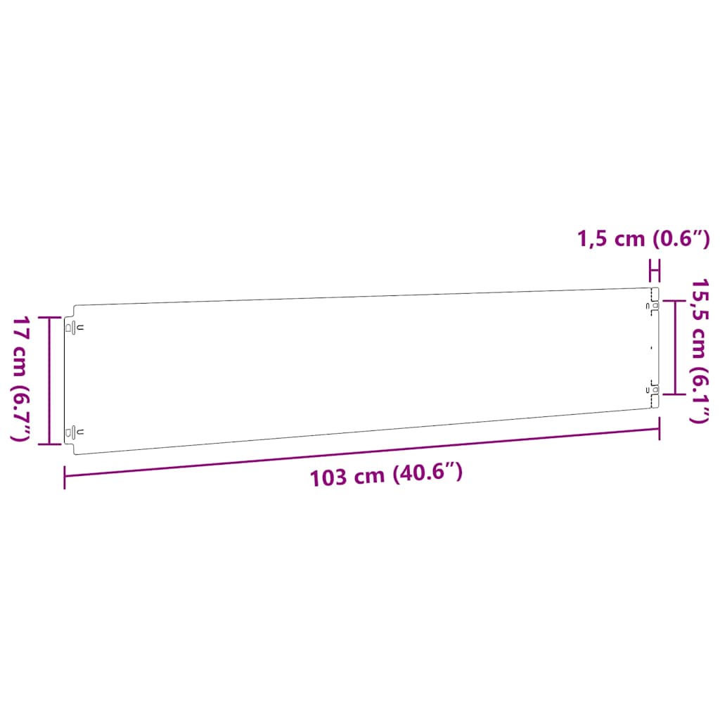 plænekanter 30 stk. 20x103 cm galvaniseret stål